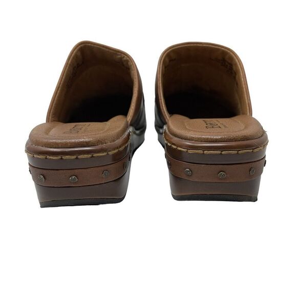 BORN Yucatan 10 / 42 Clog Slide Wedge Woven BrownLeather Comfort Shoes Womens - Picture 8 of 16